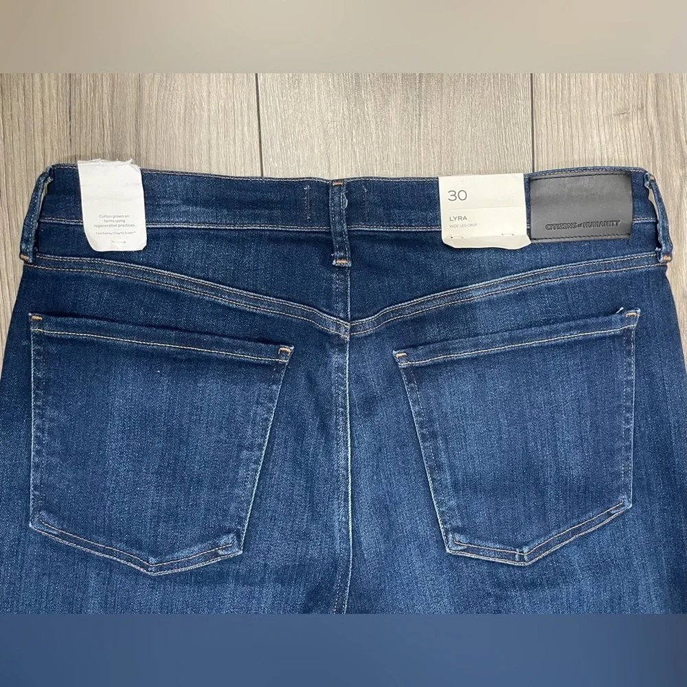 NWT Citizens of Humanity Lyra Crop‎ Wide Leg Jeans in Lotus Size 30